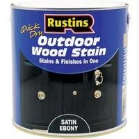 RUSTINS ESEB2500 2.5L Satin Outdoor Wood Stain - Ebony