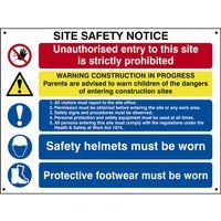Scan 4550 800 x 600mm Fmx Composite Site Safety Notice