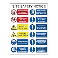 Composite Site Safety Notice, 3mm Foamex Board, (600mm x 800mm)