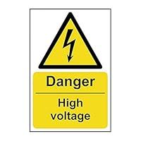 Spectrum Industrial 11030" Danger High Voltage Non Adhesive PVC, Multi-Colour, 200 x 300 mm