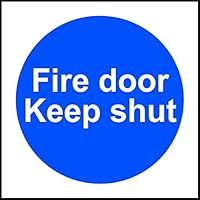 Fire Door Keep Shut Sign - Fire Safety - Rigid PVC - 100mm x 100mm