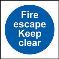 Centurion Fire Safety Sign Fire Escape Keep Clear