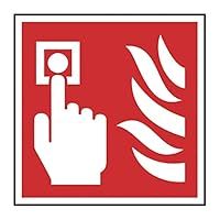 /'Fire Alarm Call Point Symbol/' Sign, Non Adhesive Rigid PVC Board (100mm x 100mm)