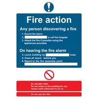 Centurion Fire Action Procedure Sign 210 x 148mm