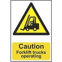 'Caution Forklift Trucks Operating' Sign 420mm x 297mm (387PX)