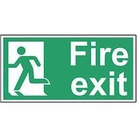 Non Photoluminescent "Fire Exit Man Left" Sign 300mm x 150mm (236FG)