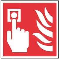 Non Photoluminescent "Fire Alarm Call Point" Sign 100mm x 100mm (242FG)