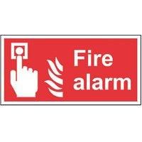 Non Photoluminescent "Fire Alarm Call Point" Sign 100 x 200mm (654FG)