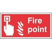 Non Photoluminescent "Fire Alarm Call Point" Sign 200 x 400mm (680FG)