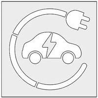 Electric Vehicle Parking Symbol Floor Stencil (293RT)
