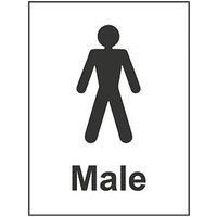 "Male" Toilet Door Sign 200mm x 150mm (841HL)