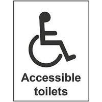 "Accessible Toilets" Sign 200mm x 150mm (938HL)
