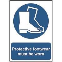 Essentials "Protective Footwear Must Be Worn" Sign 420mm x 297mm (235HL)
