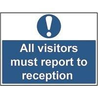 "Report To Reception" Sign 450mm x 600mm (994HL)