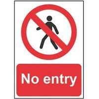 "No Entry" Sign 210mm x 148mm (625HL)