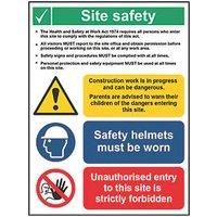 "Site Safety" Notice Sign 400mm x 300mm (744HL)