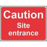 Essentials "Caution Site Entrance" Sign 450mm x 600mm (769HL)