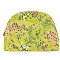 Sara Miller Haveli Garden Medium Green Cosmetic Wash Hand Bag | Toiletries & Beauty Essentials | Vegan Leather | Printed | Travel Gift
