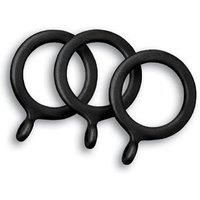 Speedy County 16 - 19mm Curtain Rings, Black, 10 Pack