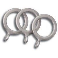 Speedy County 16 - 19mm Curtain Rings, Silver, 10 Pack