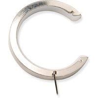 Flat Lined Passing ‘C’ curtain rings x 8 to fit 28mm diameter Bay curtain poles