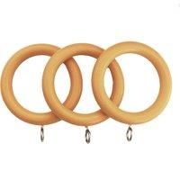 County 28mm Wooden Curtain Rings Cream