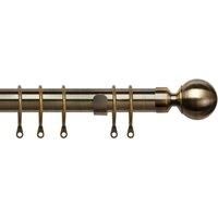 Speedy 25-28 mm x 120-210 cm Pristine Ball Pole Set, Antique Brass
