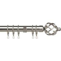 Speedy 25-28 mm x 120-210 cm Pristine Cage Pole Set, Satin Silver