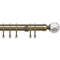 Pristine CRYSTAL curtain pole set, Extendable 25-28mm Diameter,  with rings