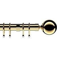 28mm Nikola Curtain Pole Bright Brass