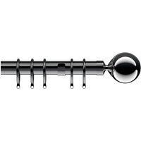 Nikola high quality 28mm metal curtain pole with Lined rings & Ball Finials f…