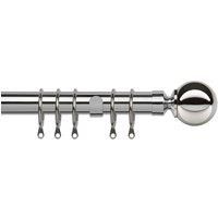 25-28mm Pristine Ball Pole Extendable Curtain Pole Chrome