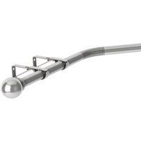 3 Sided Eyelet Bay Pole 400cm Satin Silver