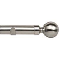 28mm Rome Eyelet Curtain Pole Satin Silver