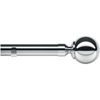 28mm Rome Eyelet Curtain Pole Chrome