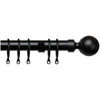 25-28mm Pristine Ball Pole Extendable Curtain Pole Black