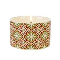 Wax Lyrical Fired Earth Medium Ceramic Candle, Emperors Red Tea, Up to 26 Hour Burn time