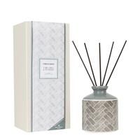 WAX LYRICAL Fired Earth Ceramic Reed Diffuser Earl Grey and Vetivert, Gift Set