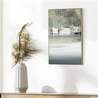 Peaceful Mooring by Craig Trewin Penny Framed Canvas