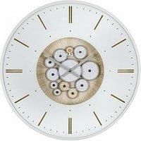 Thomas Kent Metal Wall Clock White 53 cm H x 53 cm W x 6 cm D