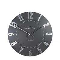 Thomas Kent Mulberry Design Wall Clock in Graphite Silver - 12" London
