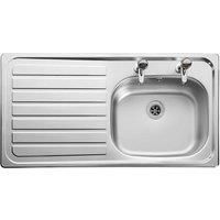 Leisure Sinks Lexin 950x508mm Single Bowl 2-Tap Left Hand Sink - Chrome