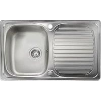 Leisure Linear Compact 1 Bowl Reversible Inset Stainless Steel Kitchen Sink