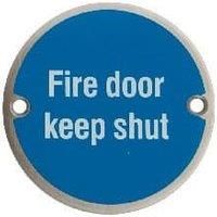 4FireDoors Fire Door Keep Shut Safety Sign - 75mm Pack of 2