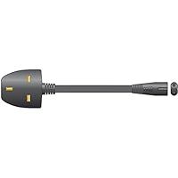 UK Plug to Fig8 Mains Power Lead - Black 1.0m