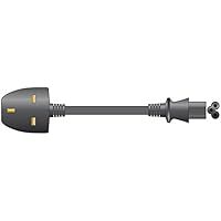 Mercury | UK Plug Mains Power Lead to Clover Leaf | Black 1.0m
