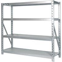 Clarke Clarke CS4700 Industrial Shelving with 4 Laminate Board Shelves (Silver)
