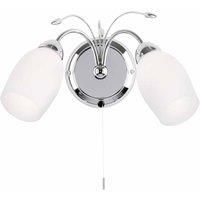 2 Light Semi-Flush Wall Light