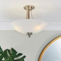 Welles 3 Light Semi-Flush Ceiling Light Finish: Chrome