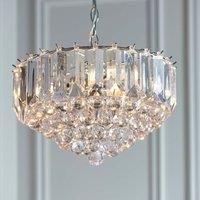 Endon FARGO-14CH Chrome effect plate Pendant Light Fitting